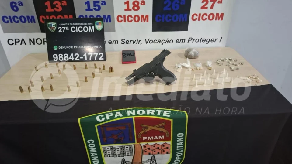 VÍDEO: dupla procurada por assassinatos é presa com drogas em Manaus