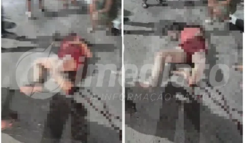 VÍDEO: mulher tem perna quebrada ao meio após ser atropelada por motociclista na Compensa