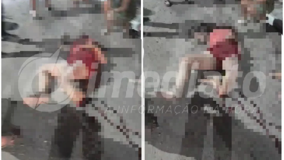 VÍDEO: mulher tem perna quebrada ao meio após ser atropelada por motociclista na Compensa