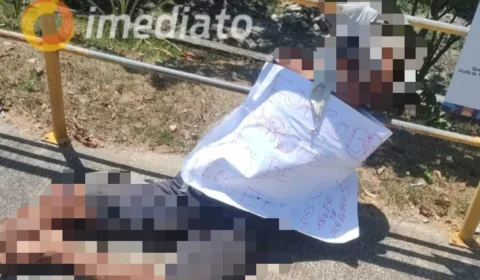 Suposto assaltante é agredido e deixado amarrado com bilhete no bairro da Glória