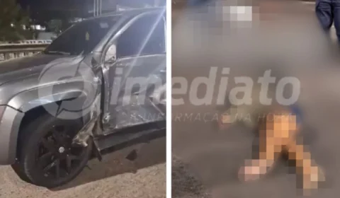 VÍDEOS: motociclista morre e passageira fica ferida durante grave acidente de trânsito na Torquato Tapajós
