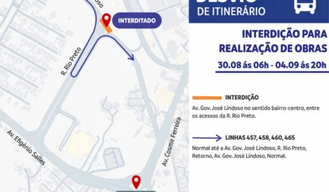 Trecho da avenida Governador José Lindoso será interditado em Manaus