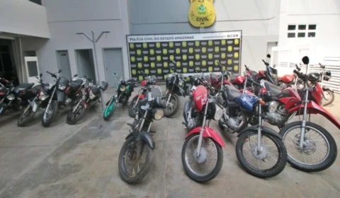 Cerca de 18 motocicletas roubadas são apreendidas no Amazonas