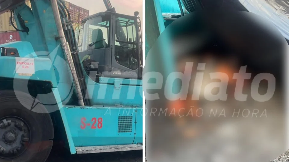 VEJA VÍDEO: trabalhador morre ao ser esmagado por empilhadeira em Manaus