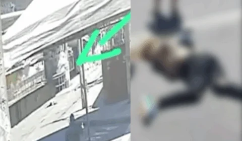 VEJA VÍDEO: mulher na garupa de moto morre após cair de viaduto