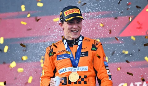 Piastri supera Leclerc e vence no GP do Azerbaijão em meio ao caos no final da corrida 