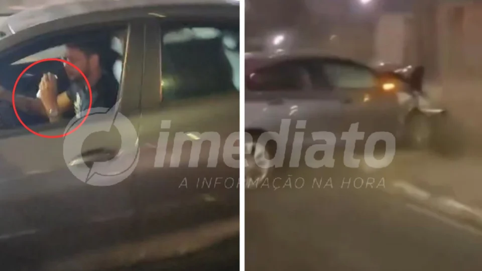VÍDEO: motorista embriagado provoca acidente e colide em poste no Parque das Laranjeiras