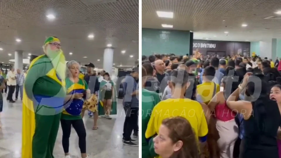 VÍDEO: apoiadores lotam aeroporto de Manaus à espera de Jair Bolsonaro