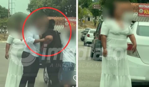 VEJA VÍDEO: suposta ‘amante’ tenta impedir casamento no bairro da Glória em Manaus