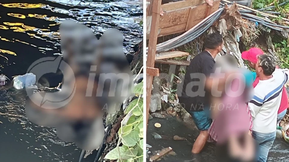 VÍDEO: corpo de homem é encontrado boiando dentro de igarapé no bairro São José