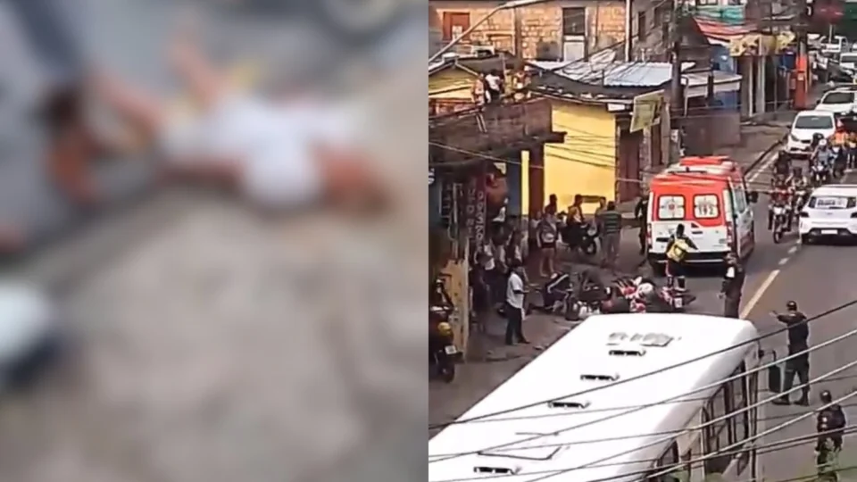 Vídeo: idosa é atropelada por motoqueiro e fica jogada em estado de choque na Compensa