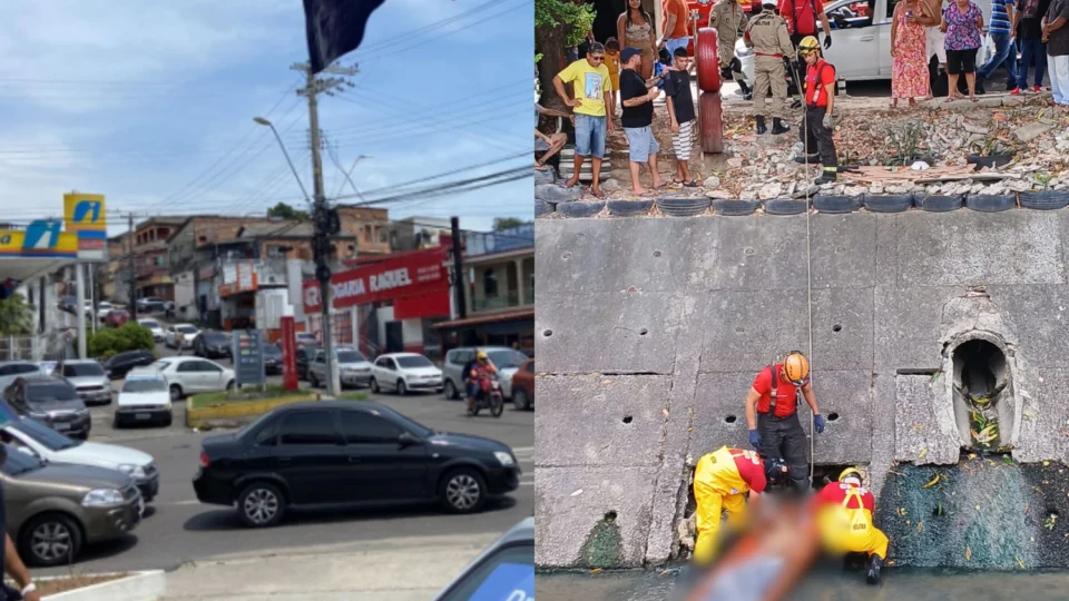 Foto: ‘Tribunal do Crime’ espanca homem e joga corpo em igarapé no Petrópolis
