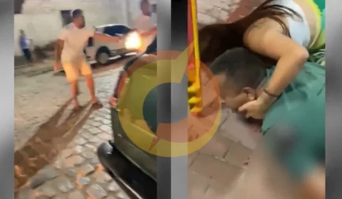 Veja o vídeo: PM persegue e executa ex-sogro em praça pública na frente dos filhos