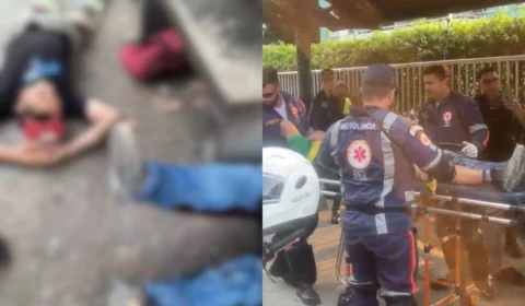 Veja os vídeos: tiroteio em ponto de ônibus deixa quatro baleados no Parque 10