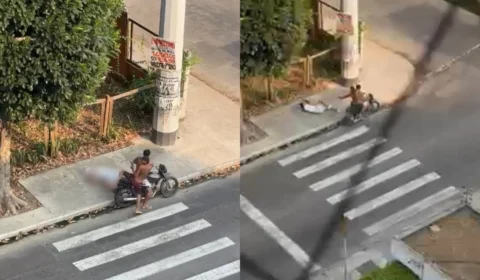 Veja o vídeo: confira o momento que homem  tentou correr de atiradores no Parque 10