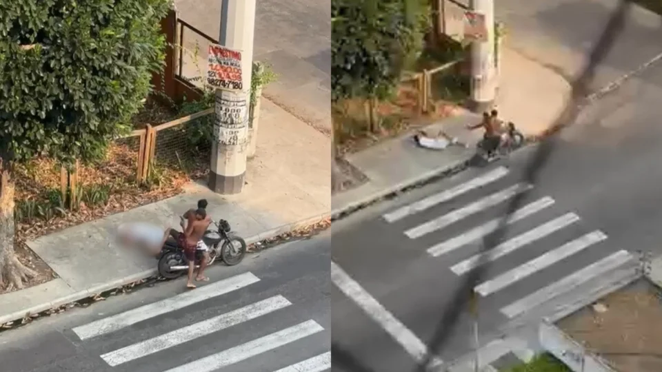 Veja o vídeo: confira o momento que homem  tentou correr de atiradores no Parque 10