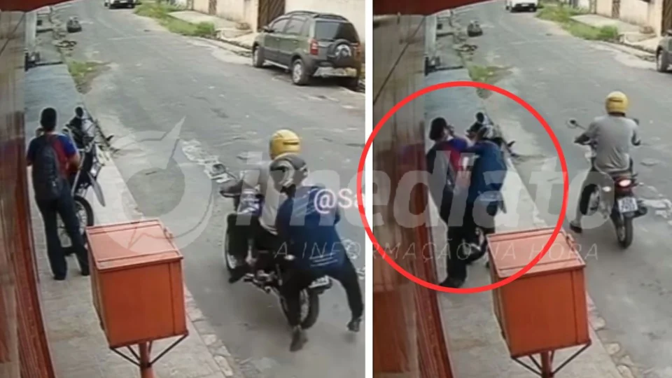 VEJA VÍDEO: estudante tem celular roubado por dupla em moto no Colônia Terra Nova