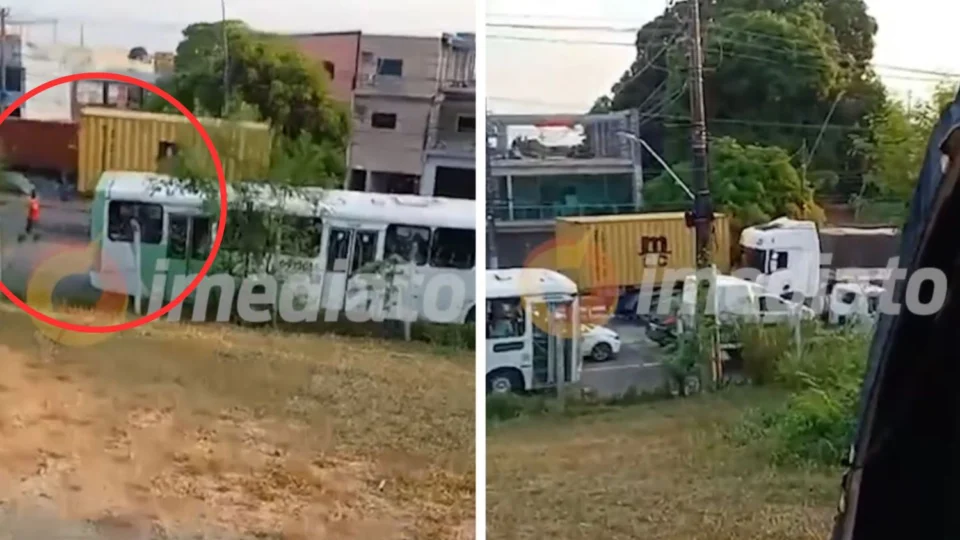 Vídeo: após um dia de acidente com carreta, outro acidente é registrado em Manaus