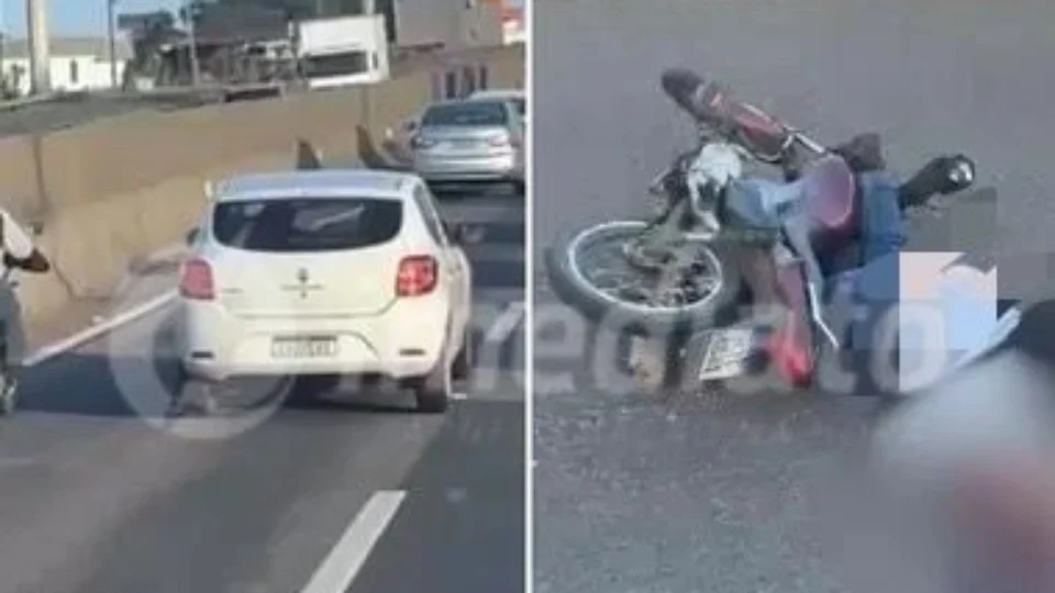 VEJA VÍDEO: motociclista morre esmagado por caminhão após briga no trânsito