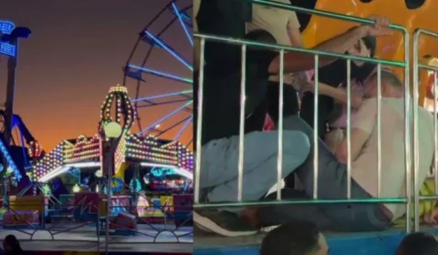 VEJA VÍDEO: jovem é arremessada de brinquedo em parque de diversões