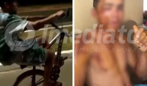 VEJA VÍDEO: ‘amostradinho’ se dá mal após andar em bicicleta sem roda dianteira