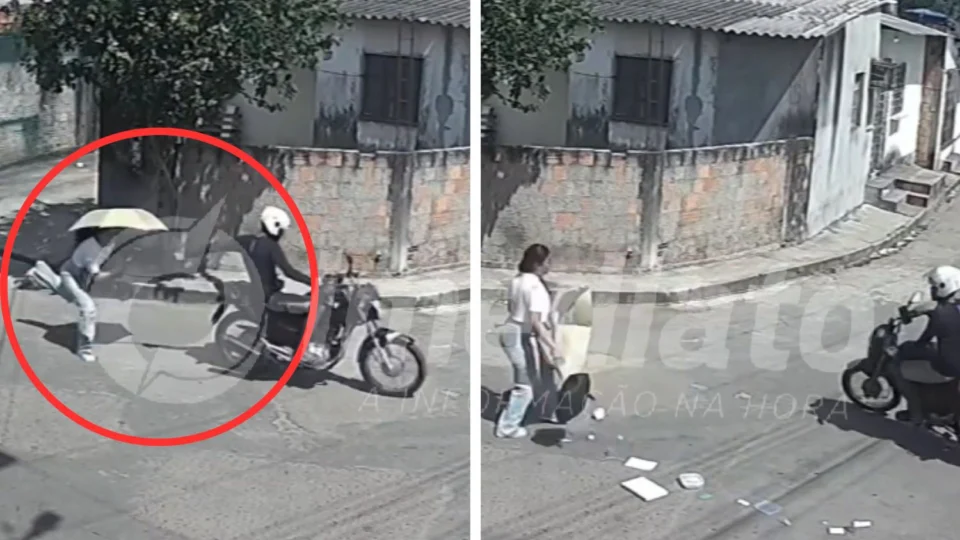 VEJA VÍDEO: bandido arrasta jovem durante tentativa de assalto no bairro Tarumã