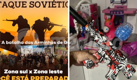 Grupo realiza batalha de ‘arminhas de gel’ em Manaus