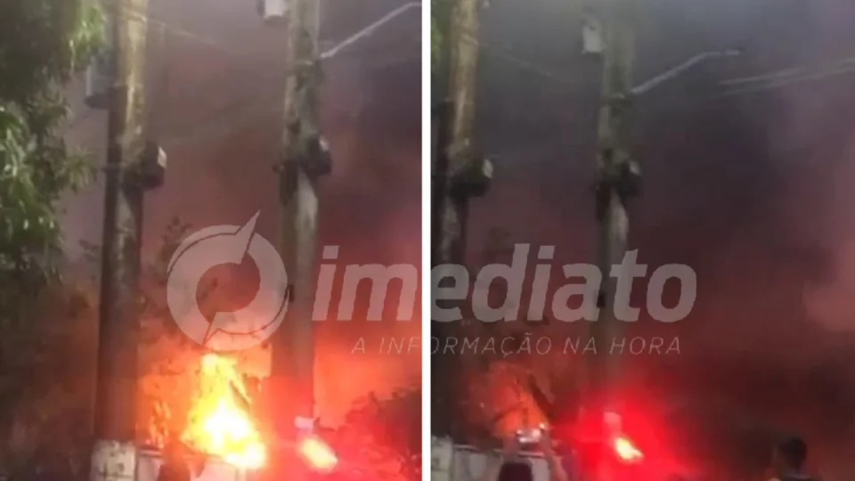 VÍDEO: incêndio de grandes proporções atinge área de mata no bairro Jorge Teixeira