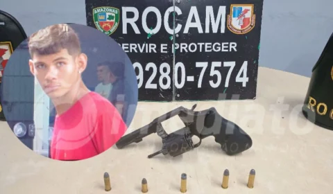 Rocam prende jovem com arma de fogo na cintura no bairro Jorge Teixeira