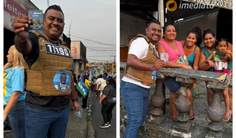Candidato a vereador repórter Eudogio realiza caminhada no Jorge Teixeira e Nova Esperança
