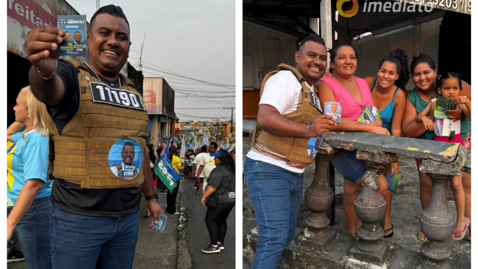 Candidato a vereador repórter Eudogio realiza caminhada no Jorge Teixeira e Nova Esperança