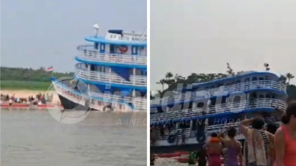VEJA VÍDEOS: embarcação ‘Comandante Natal’ naufraga no rio Juruá no Amazonas