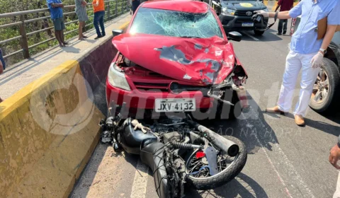 Motorista embriagado colide em motocicleta e mata duas pessoas em avenida de Manaus
