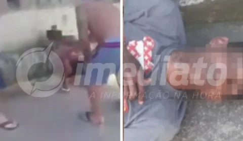 VEJA VÍDEO: homem é espancado após suspeita de roubar e morder adolescente