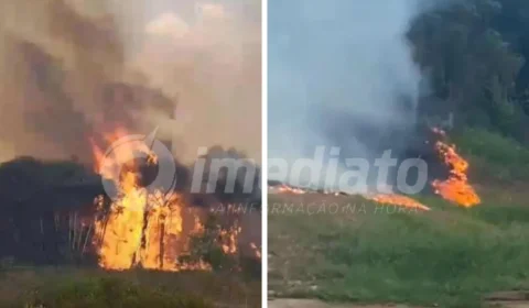 VÍDEO: moradores do lago do Acajatuba pedem socorro em meio a incêndios devastadores no Amazonas