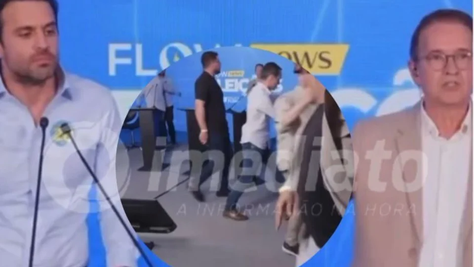 VEJA VÍDEO: Pablo Marçal é expulso de debate e equipe gera confusão em estúdio