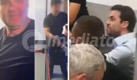 VEJA VÍDEO: marqueteiro de Nunes leva soco no rosto de assessor de Marçal durante debate