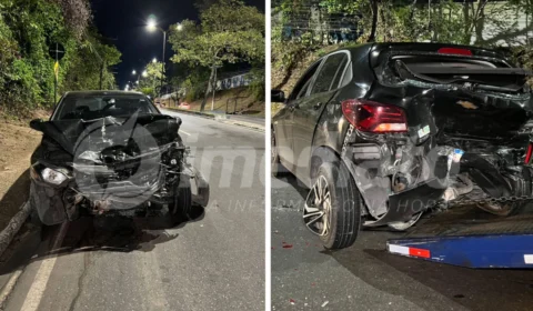 Colisão entre dois carros deixa pessoas feridas na Avenida Rodrigo Otávio