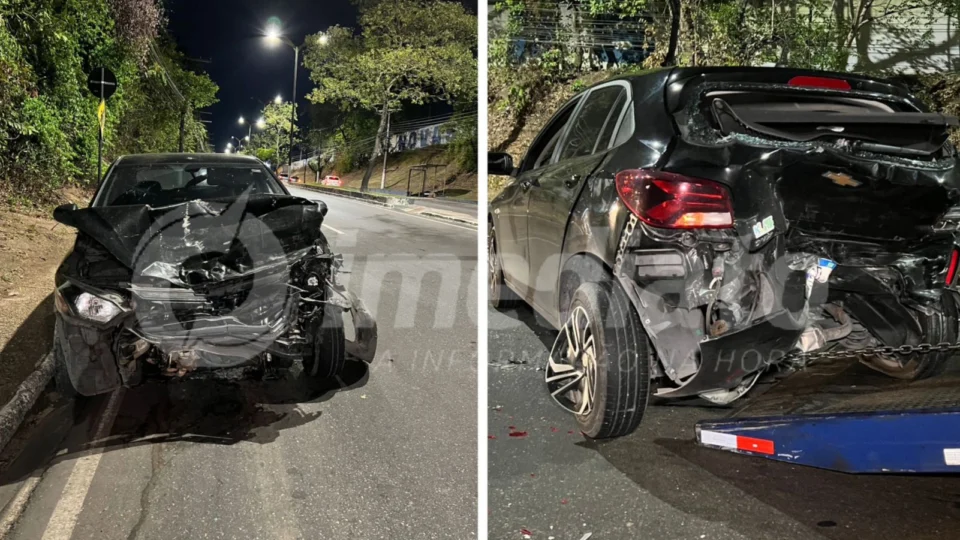 Colisão entre dois carros deixa pessoas feridas na Avenida Rodrigo Otávio