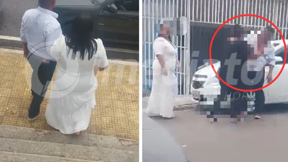 VÍDEO: esposa esclarece motivo de briga na porta de cartório no dia do casamento no bairro Glória