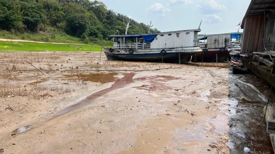 Seca extrema: Rio Negro já desceu quase 4 metros somente em Setembro