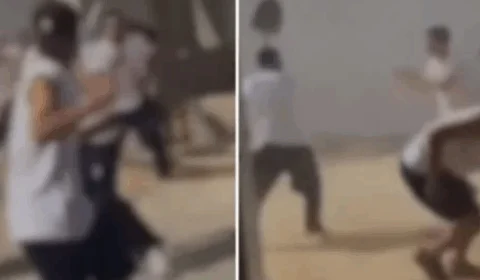 VEJA VÍDEO: adolescente agride colegas com pá durante confusão em escola