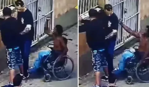 VEJA VÍDEO: cadeirante dá facada nas costas de policial durante abordagem
