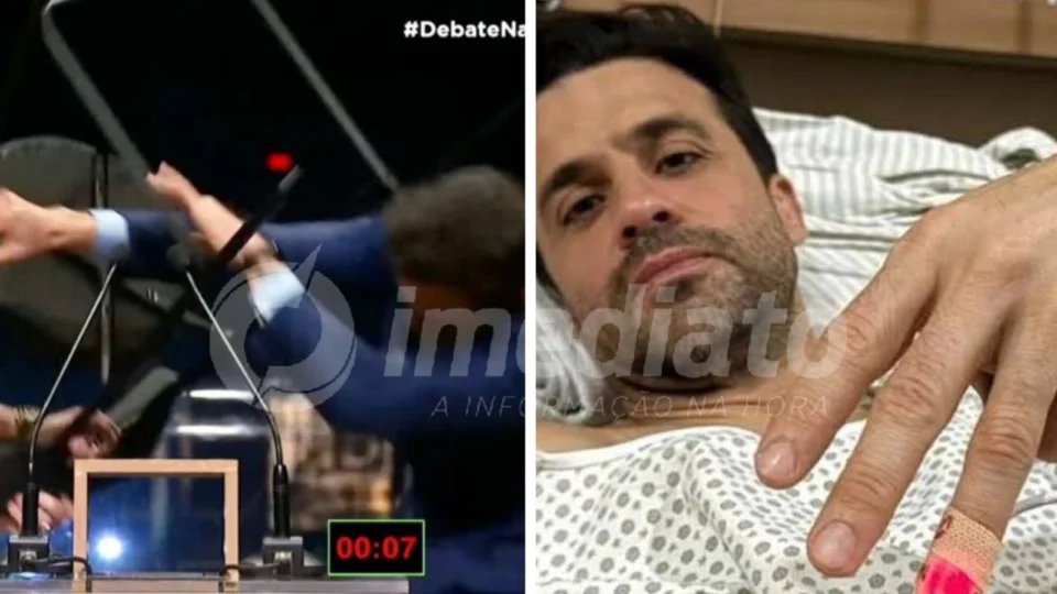 VEJA: Pablo Marçal posta vídeo no hospital após levar cadeirada de Datena durante debate