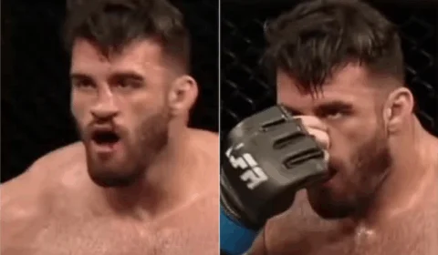 VEJA VÍDEO: lutador brasileiro quebra nariz e conserta o órgão no meio da luta