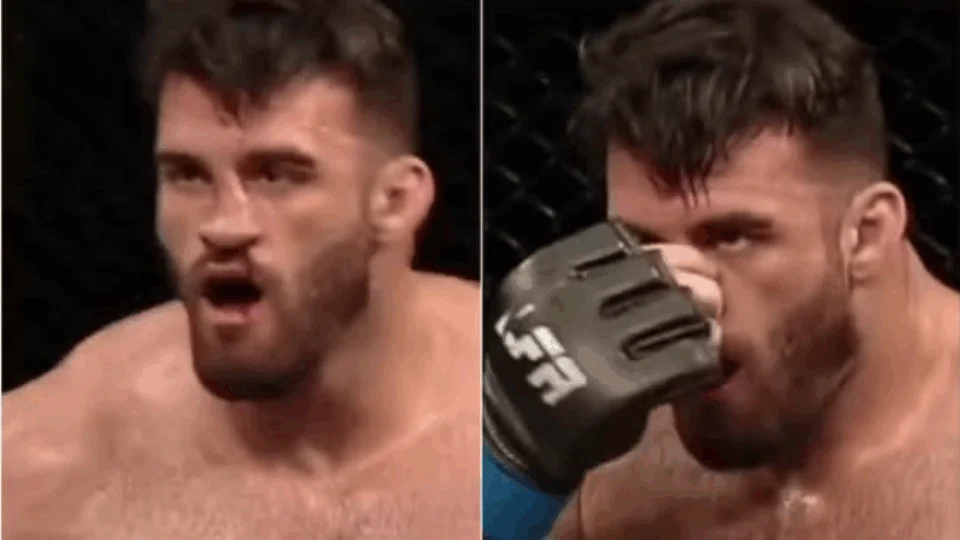 VEJA VÍDEO: lutador brasileiro quebra nariz e conserta o órgão no meio da luta