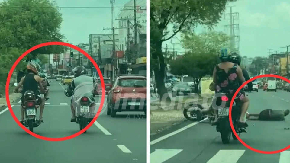 VÍDEO: idoso é atropelado durante briga entre motociclistas na Avenida Grande Circular