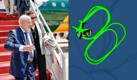 Vídeo mostra avião de Lula dando voltas para gastar combustível após problema técnico