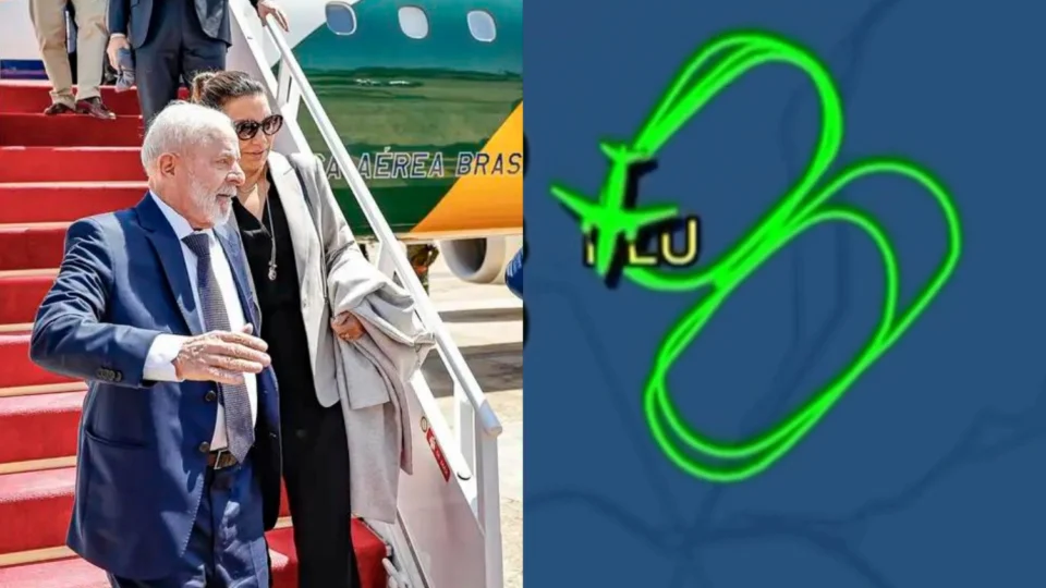Vídeo mostra avião de Lula dando voltas para gastar combustível após problema técnico