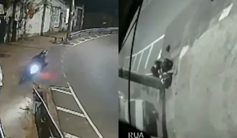 Vídeo: mulheres em moto são arremessadas após colidir em alta velocidade com carro parado